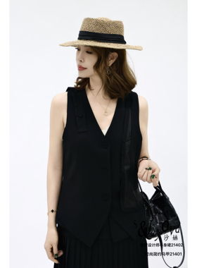 FMF正品2026春夏新款S&Jayova女装21401时尚简约V领无袖马甲