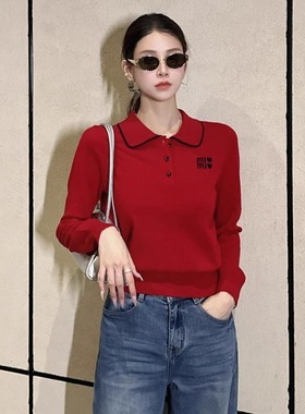 DI-SUI欧货2025秋冬新款女装01521通勤风撞色翻领羊毛上衣