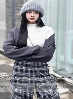 特价R牌正品女装2024秋季新款欧货高领刺绣字母长袖打底衫女23294