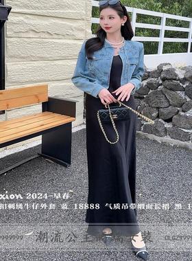 特价R牌正品欧洲站18888洋气刺绣休闲短款牛仔外套开衫