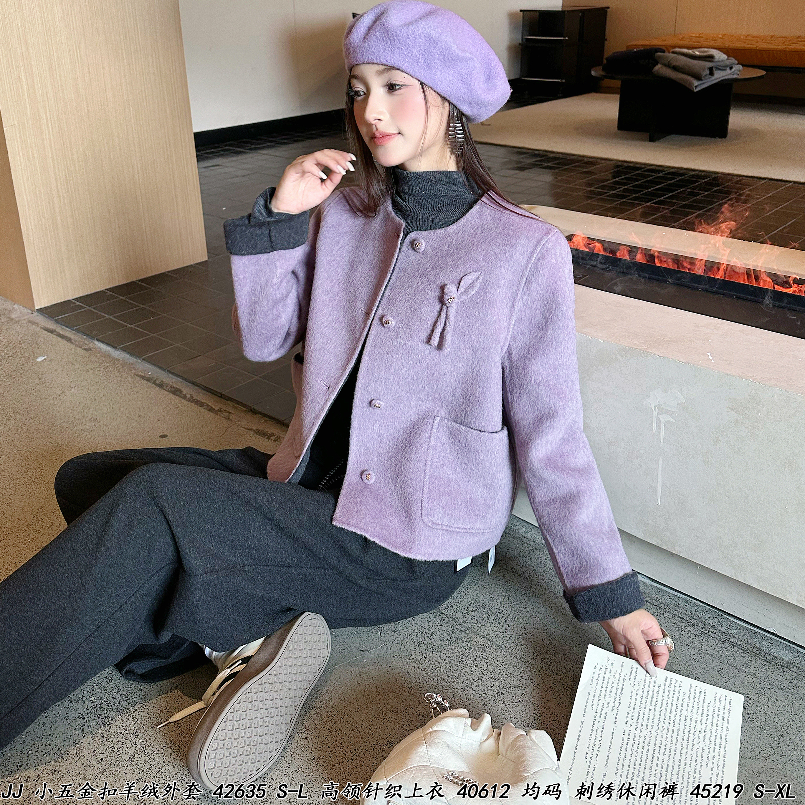 小五金扣爆款显瘦短外套