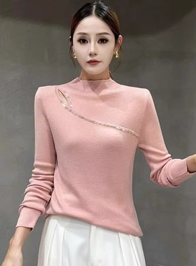 现货潮流公主LY女装2025秋冬新款设计感镂空亮片针织上衣