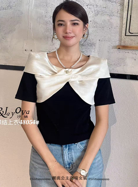 现货正品特价S Jayova潮流公主2025春季新款韩版瘦T恤女48054
