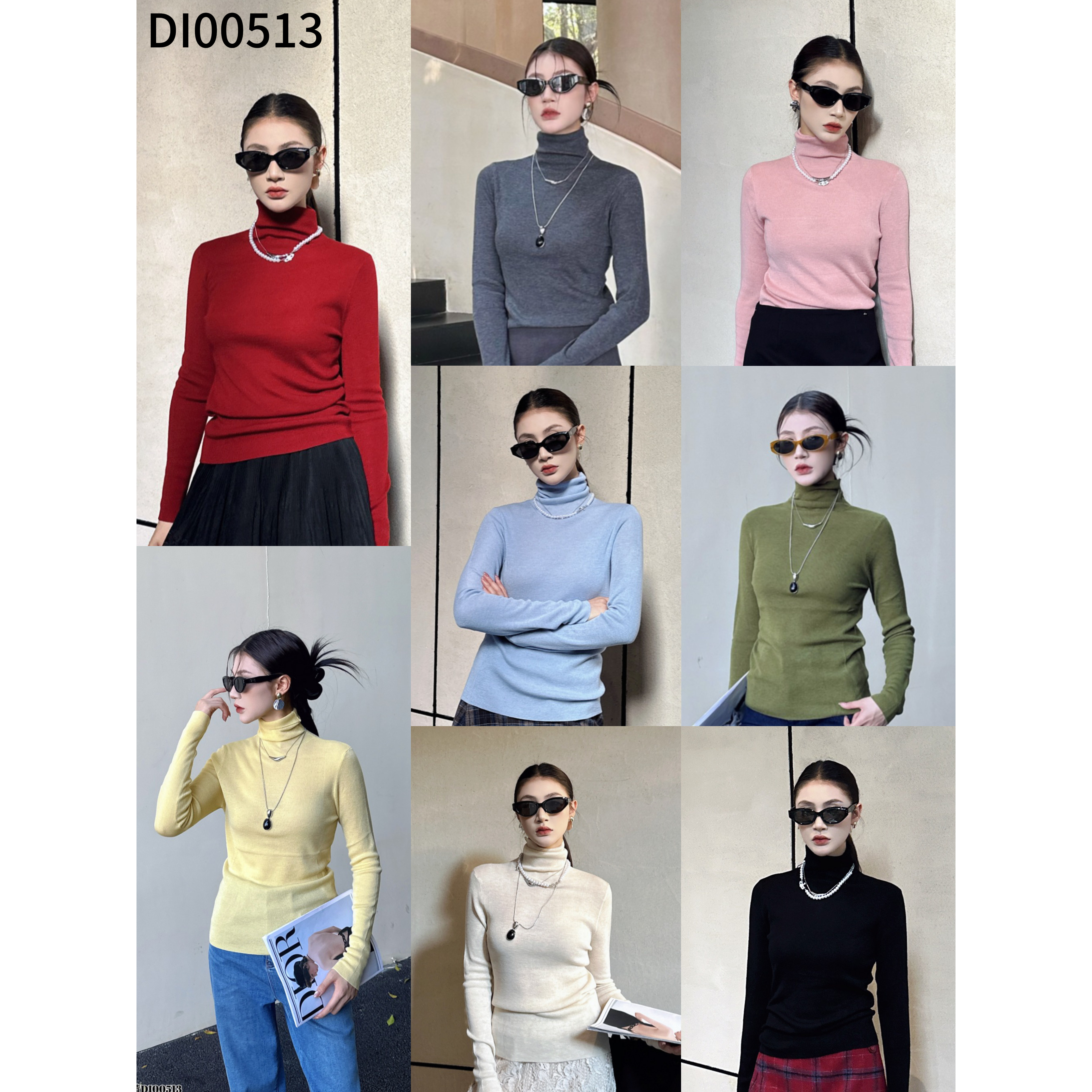 DI-SUI欧洲站2025秋冬新款女装00513百搭爆款棉羊毛高领毛衣打底,女装/女士精品,毛针织衫,淘宝优惠券,粉丝福利购,淘宝优惠卷