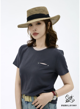 FMF正品2026春夏新款S&Jayova女装13801极简风圆领不挑人舒适T恤