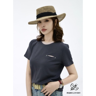 13801极简风圆领不挑人舒适T恤 S&Jayova女装 FMF正品 2026春夏新款