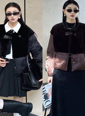 定制DI-SUI正品2025秋冬新款女装08533皮毛一天鹅绒保暖羽绒服