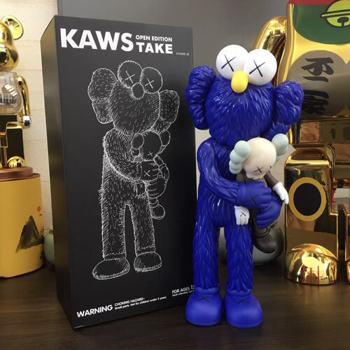 潮玩公仔玩偶考斯kaws芝麻街 BFF 轻奢风客厅吧台酒柜桌面大摆件