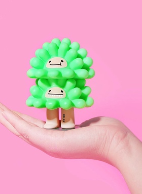 散货超级植物RELAX放青松娃娃潮玩手办雪松蜜桃公仔盲盒桌面摆件