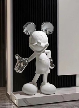 80CM米奇迎宾客厅落地摆件玻璃钢