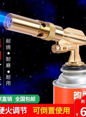 新款精铜卡式气喷火枪烧猪毛喷枪喷火器枪烘焙火焰枪头小型铜焊枪