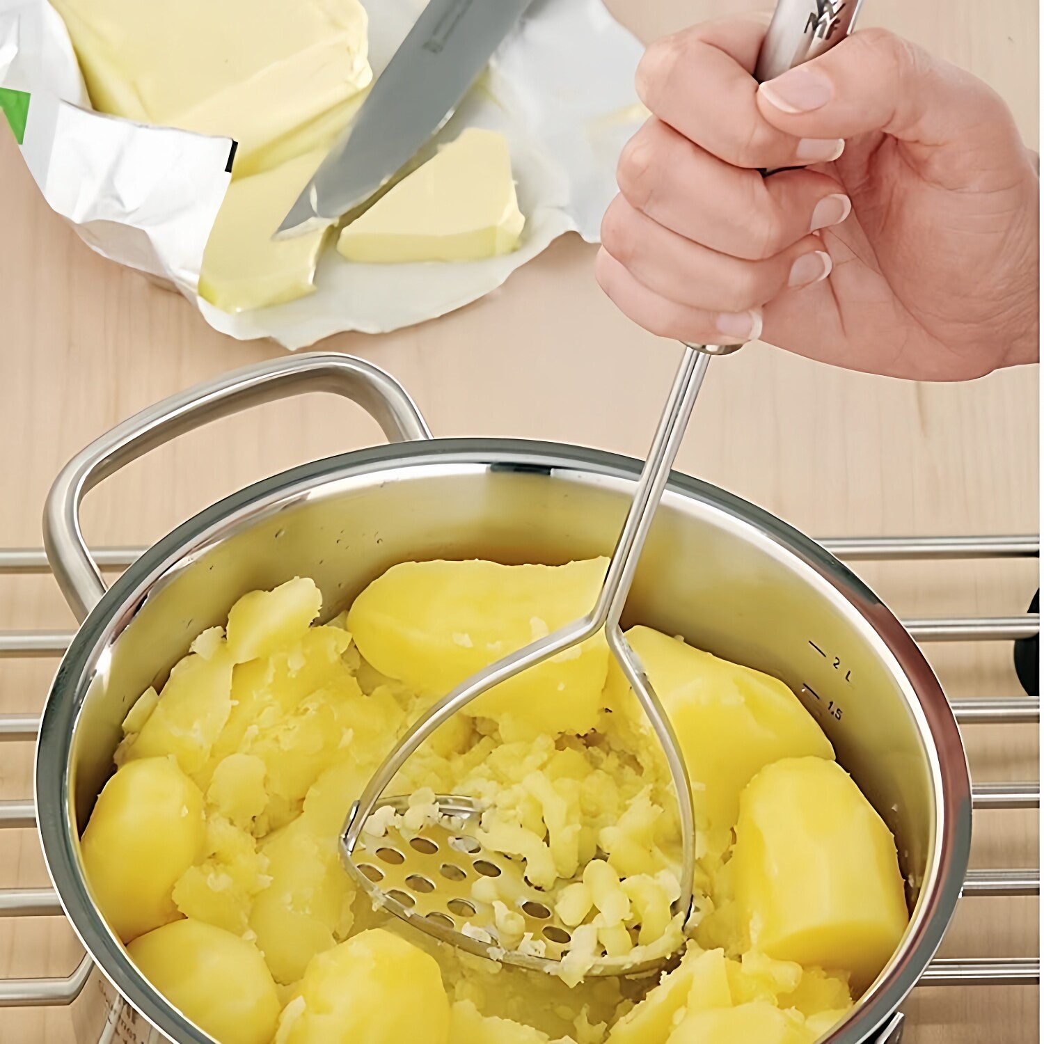 现货德国WMF福腾宝不锈钢土豆泥压薯压萝卜水果泥婴儿辅食压