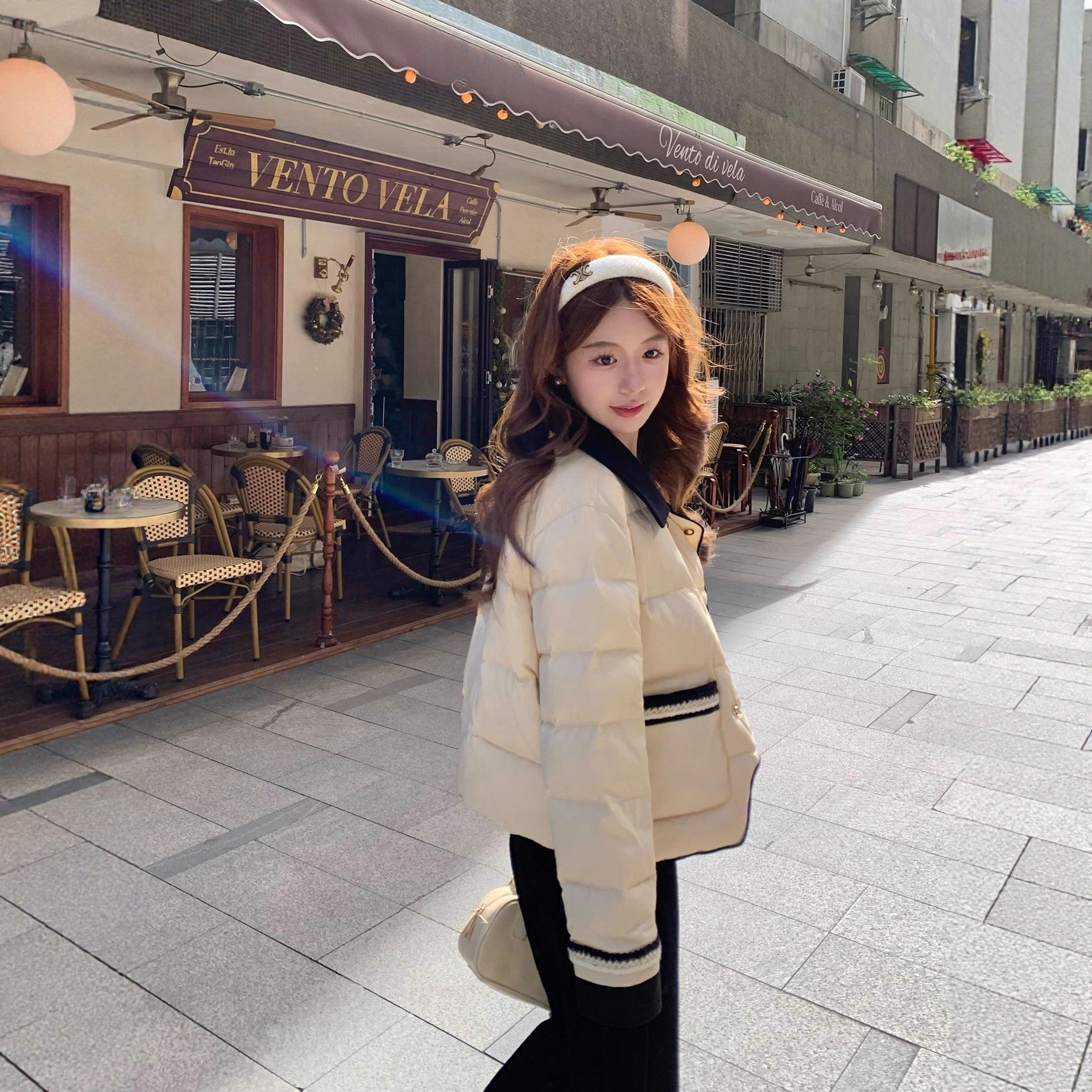 2025新款小个子秋冬上衣女保暖杏色短外套杏色小香风撞色面包服,女装/女士精品,棉衣/棉服,淘宝优惠券,粉丝福利购,淘宝优惠卷