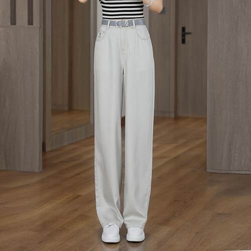2026夏季天丝阔腿牛仔裤女新款