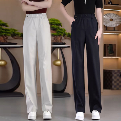 抗皱特殊棉2025秋季新款直筒裤女