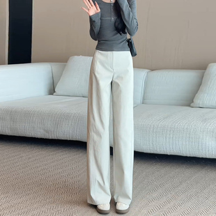 巨好看的窄版直筒裤女2026新款女士春夏季显瘦阔腿今年新款梧桐裤