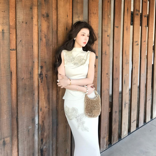 木子李的李新中式针织套装