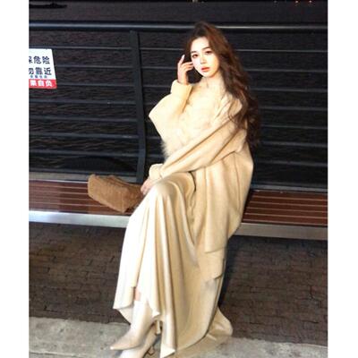 木子李的李毛毛领轻奢羊毛外套女