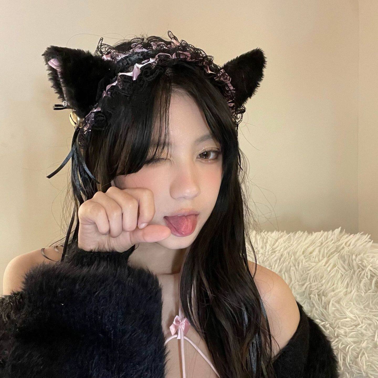 可爱猫耳朵发箍女仆蕾丝铃铛头箍网红发饰情趣发卡cos化妆头饰品