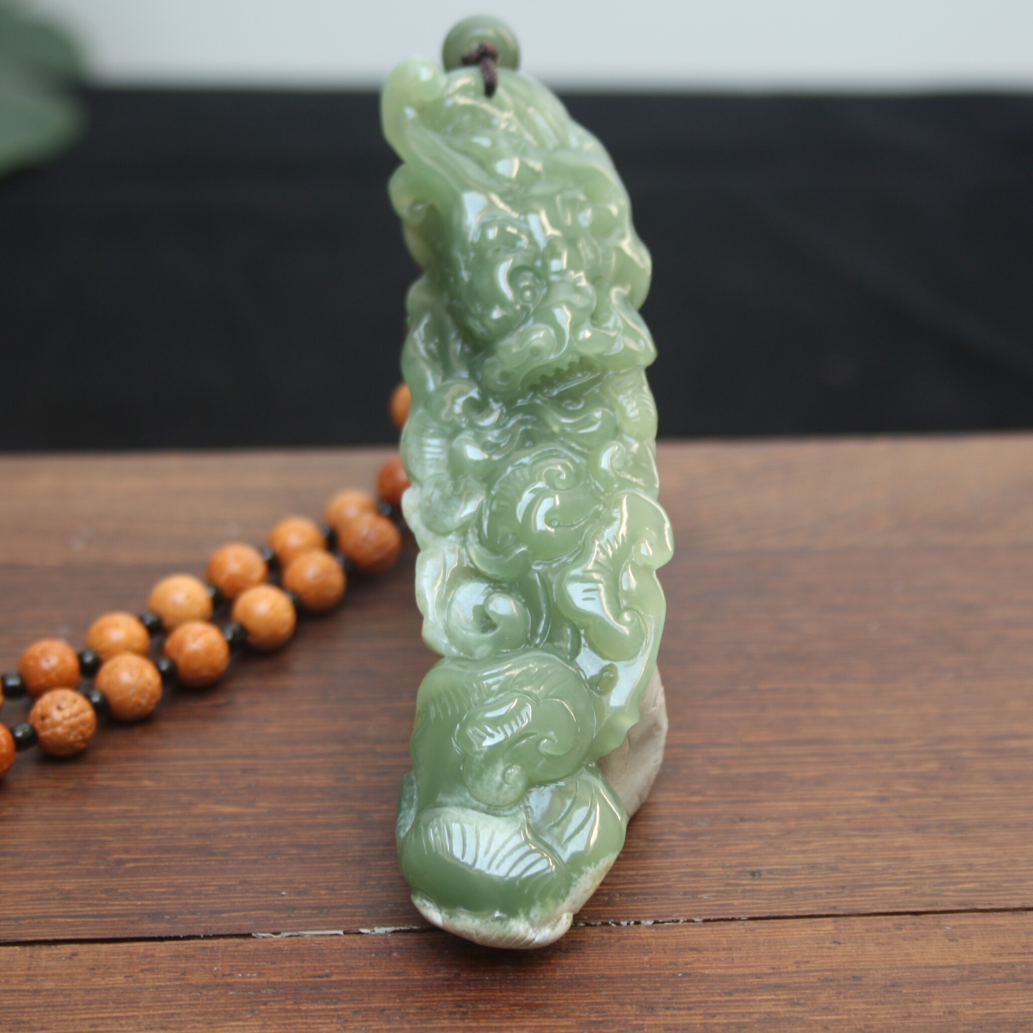 正品岫玉石河磨玉坠和田玉吊坠籽料貔貅原石把件玉佩挂件特价包邮