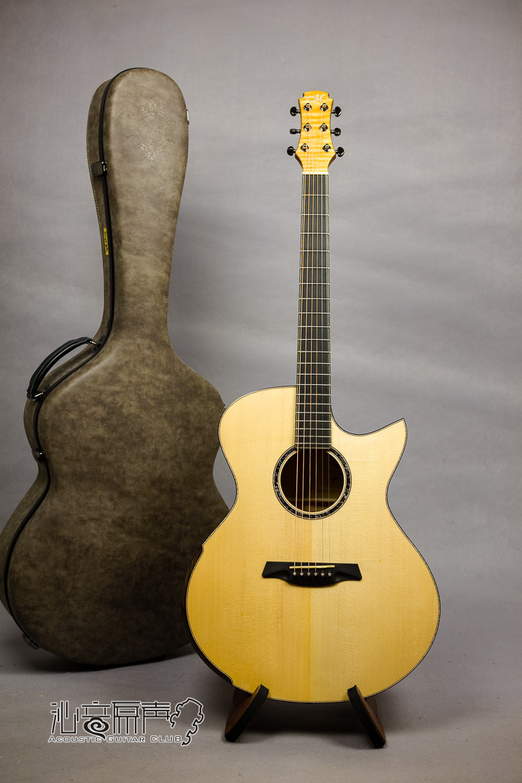 maestro original 美诗特singa 阿迪朗达克云杉火焰枫木手工吉他