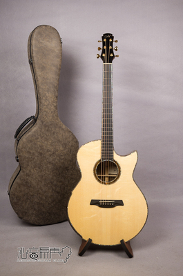 Maestro美诗特吉他私人定制Raffles熊爪纹月亮云杉bocote手工吉他