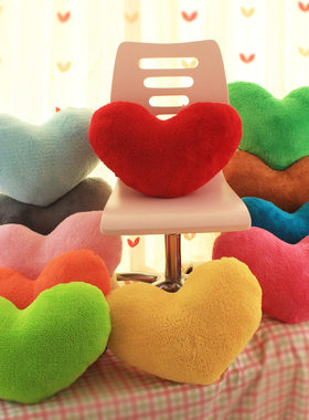含芯星星靠垫心形抱枕批发毛绒玩具婚庆枕头七夕情人节礼物女
