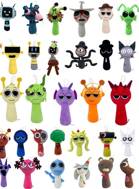 1现货2025年跨境新品 Sprunki Plush节奏盒子毛绒玩具玩偶娃娃游