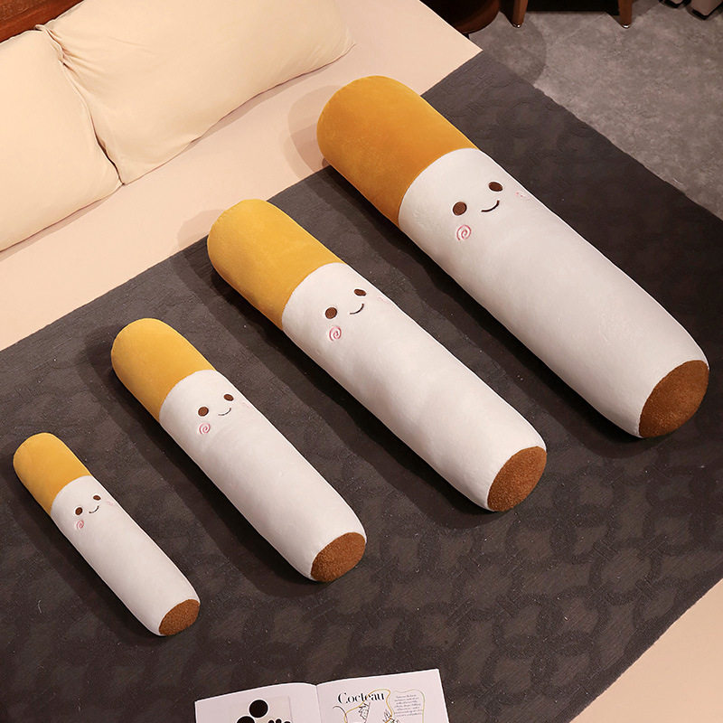 趣味香烟抱枕男朋友礼物仿真香烟床上夹腿靠枕枕头独立内胆可拆洗