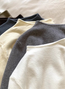 软绵绵仿羊绒半高领保暖白色打底衫女2024秋冬德绒内搭套头上衣