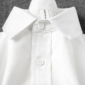 日系斜纹棉白色衬衫宽松衬衣2025春季简约春秋百搭外套长袖新中式