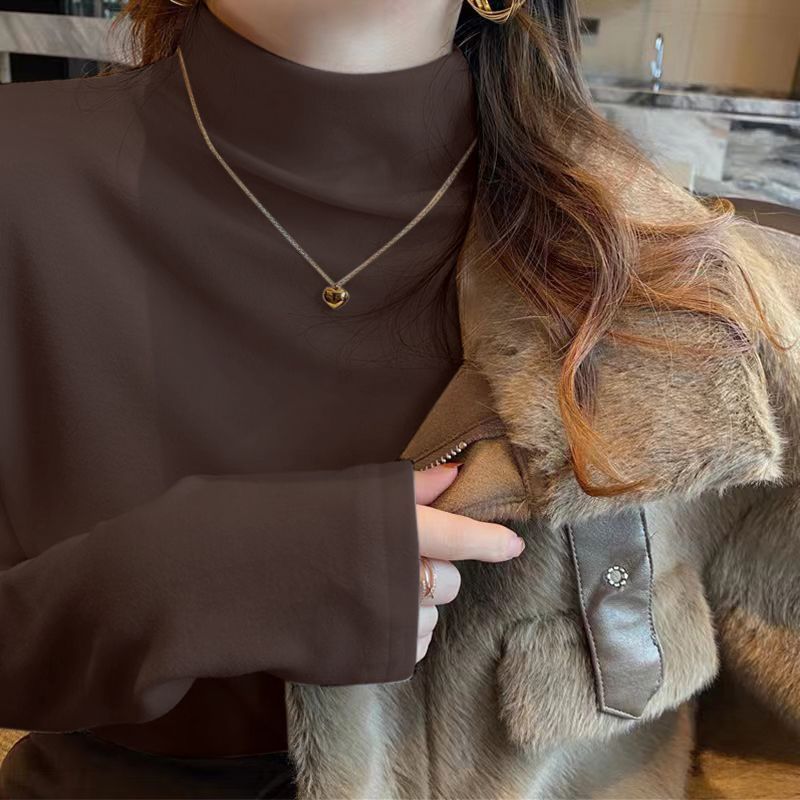 德绒秋冬季打底衫女气质软糯内搭