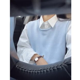 法式白色衬衫内搭女上衣2026新款设计感小众宽松外套休闲通勤衬衣