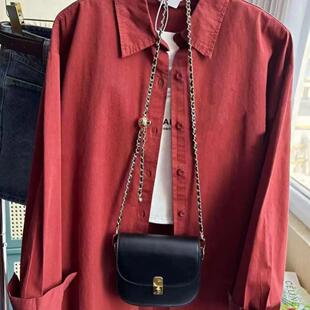 100%棉纯棉衬衫女春秋2025新款小个子衬衣外套内搭叠穿长袖上衣