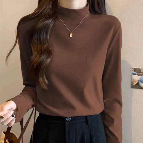 品牌剪标撤柜半高领德绒保暖上衣