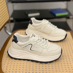 厚底休闲小白鞋女2025秋季新简约高级感百搭时尚显脚小学生运动鞋