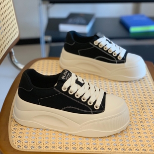 减龄高级感大头板鞋 2025秋冬超火休闲鞋 松糕厚底6CM小个子女时尚