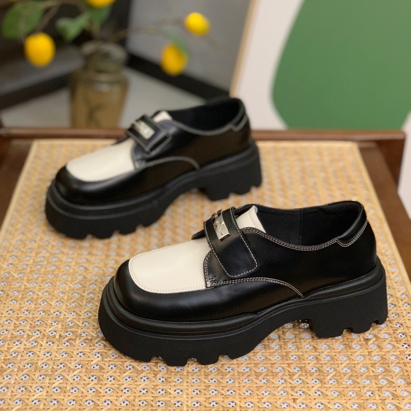 复古魔术贴小皮鞋玛丽珍鞋女2026年新款春季超火厚底英伦风乐福鞋,女鞋,乐福鞋（豆豆鞋）,淘宝优惠券,粉丝福利购,淘宝优惠卷