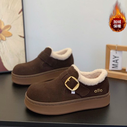 又软又暖~不臃肿厚底勃肯雪地靴