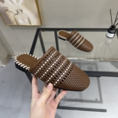 平底懒人海边沙滩凉拖鞋 复古镂空编织包头半拖鞋 女夏外穿2026新款