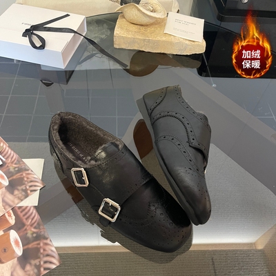 软面软底保暖舒适显脚小复古棉鞋