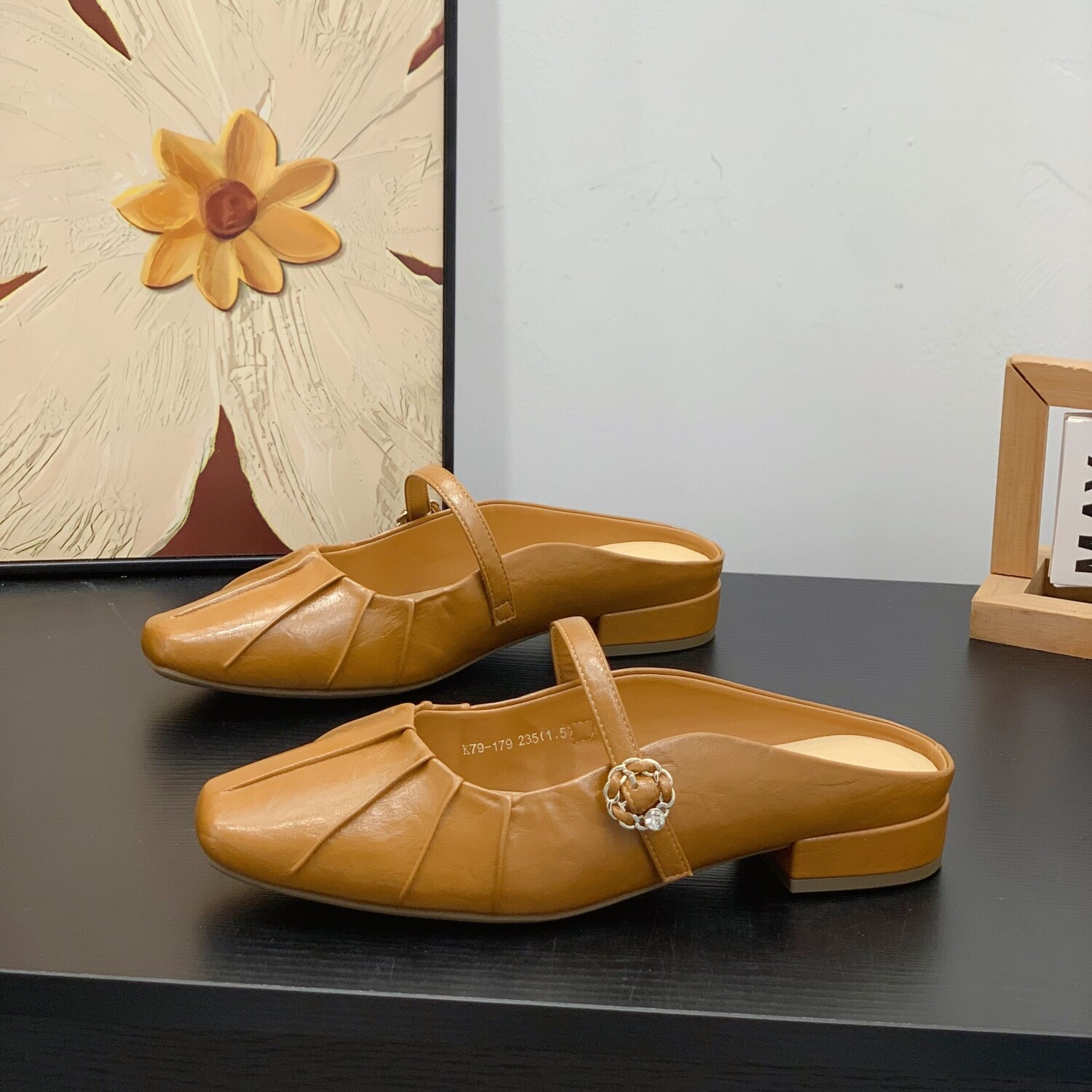 法式小众复古包头凉拖鞋女夏外穿2026新款温柔风粗跟玛丽珍半拖鞋