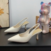 凉鞋 高跟鞋 女2026夏季 小个子增高法式 新款 尖头细跟6CM后绊带时装