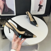 后绊带高跟鞋 仙女风气质包头凉鞋 尖头细跟单鞋 法式 女2026春夏新款