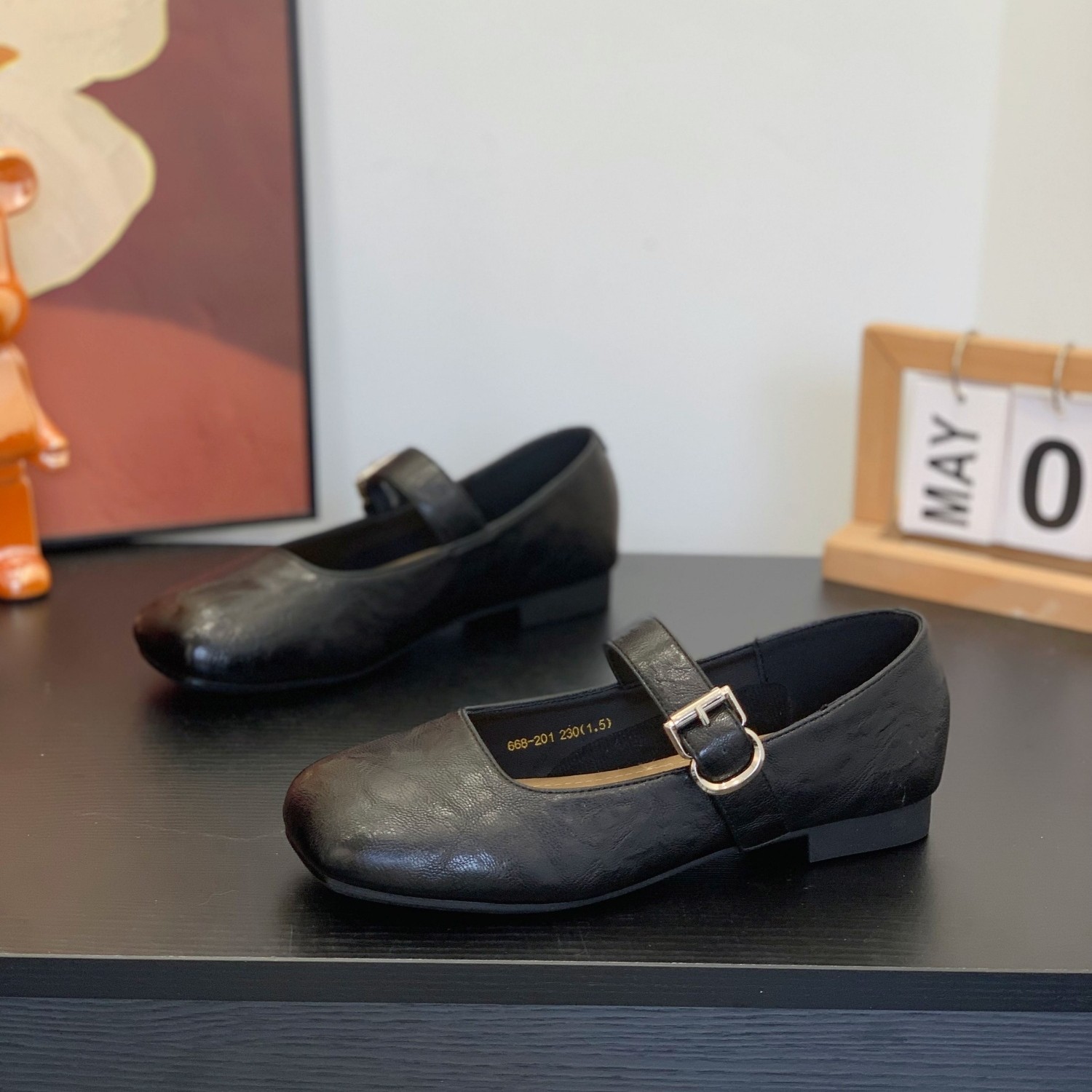 法式方头玛丽珍鞋女2026春季新款一字扣带浅口平底舒适温柔风单鞋,女鞋,玛丽珍鞋,淘宝优惠券,粉丝福利购,淘宝优惠卷