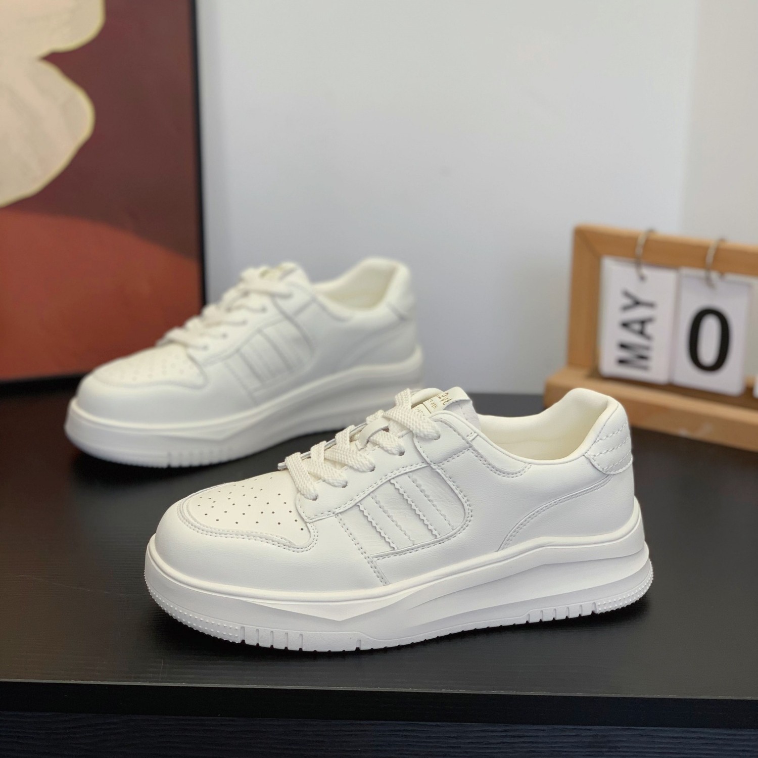 超火真皮小白鞋女2026新款春季厚底显脚小学生板鞋休闲运动阿甘鞋,女鞋,时尚休闲鞋,淘宝优惠券,粉丝福利购,淘宝优惠卷