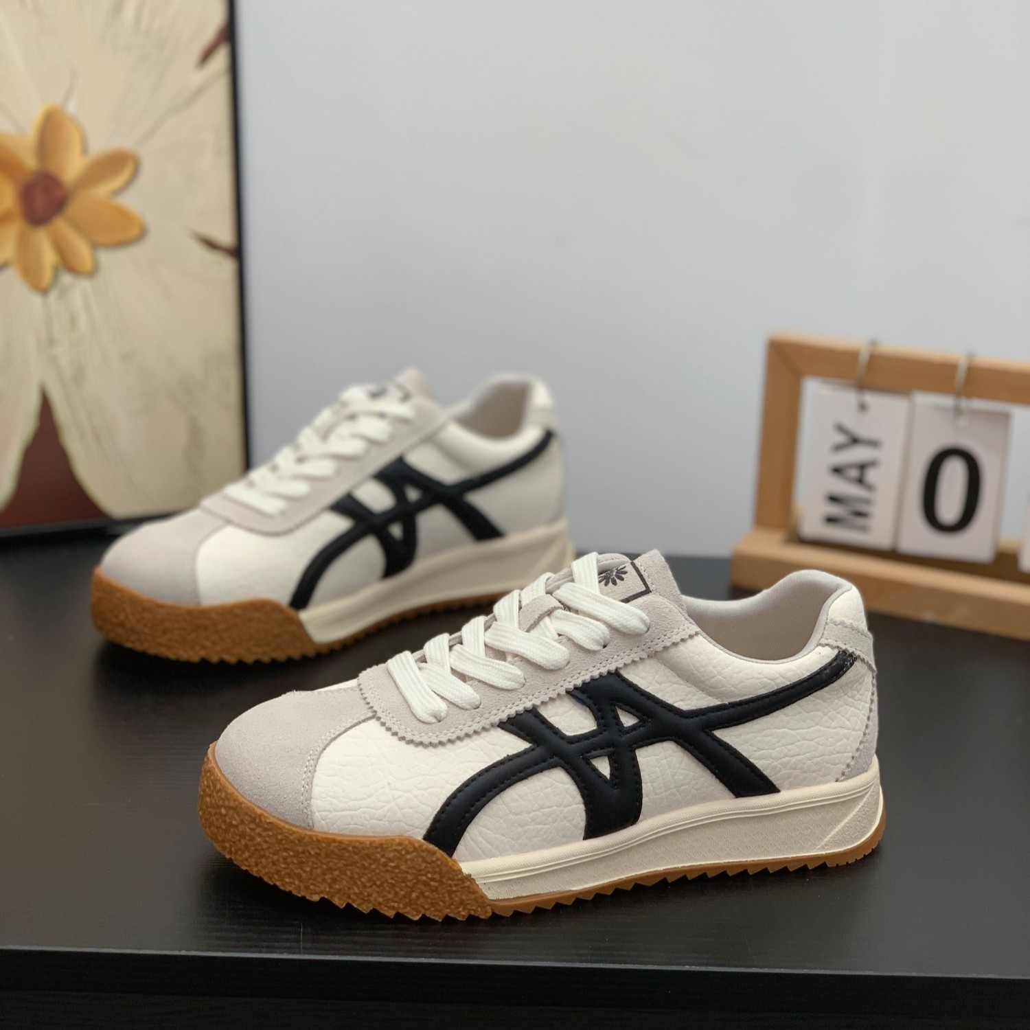 复古拼色平底德训鞋女娃娃头显脚小真皮小白鞋2026春新款休闲板鞋,女鞋,德训鞋,淘宝优惠券,粉丝福利购,淘宝优惠卷