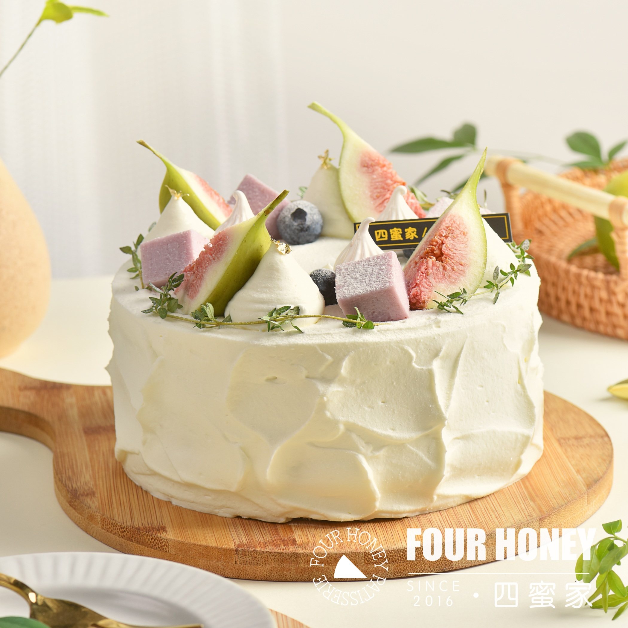 香芋芝士鲜奶生日蛋糕现做新鲜动物奶油芋泥低糖低卡水果成都同城