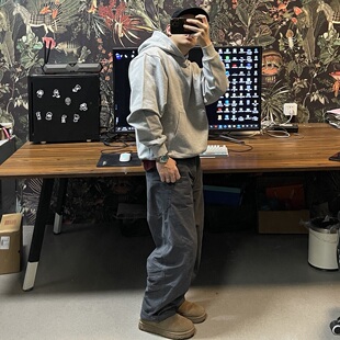 school短宽款 bboy 纯色连帽卫衣 超厚old 帽衫 510克 嘻哈加厚美式