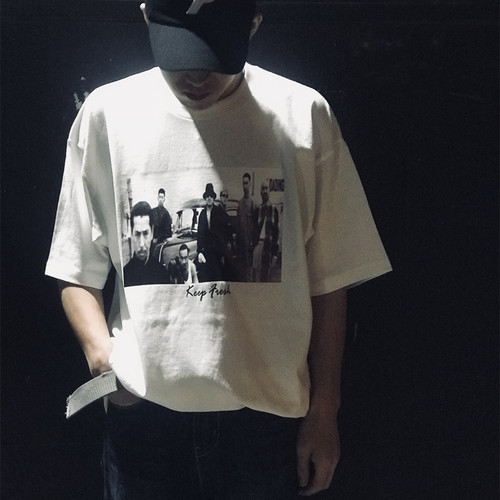 嘻哈匪帮街舞宽松大码短袖t